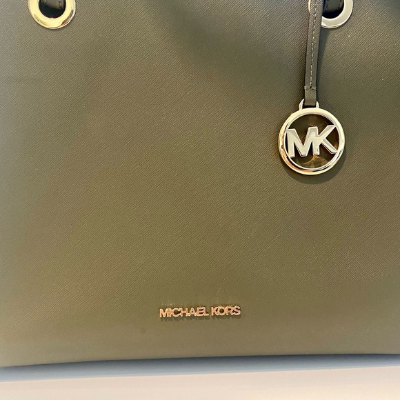 Michael Kors Olive/ Gold Tote Bag - Picture 3 of 7
